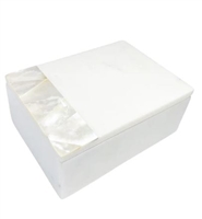 Mother of Pearl White Marble Decor Box Small