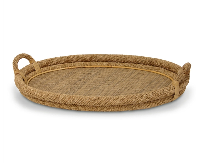 Oval Natural Rope Top Tray
