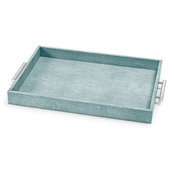 Turquoise Shagreen Rectangular Tray