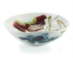 Curled Rim Porcelain Bowl
