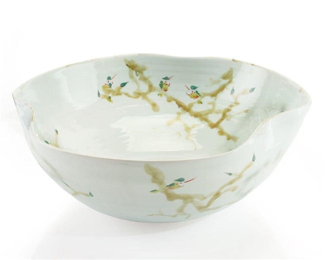 Curled Rim Porcelain Bowl