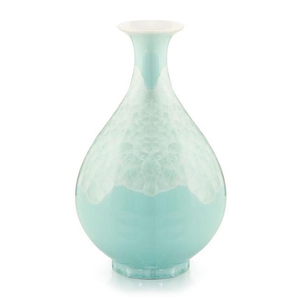 Aqua Leaves Vase Medium