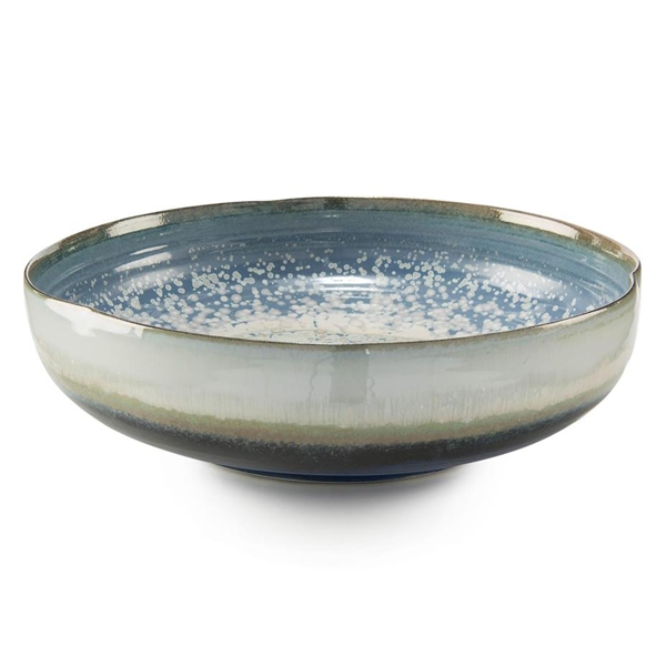 Reactive Blue Cream Bowl