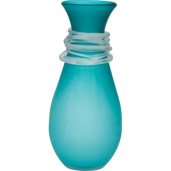 Teal Requiem Glass Vase