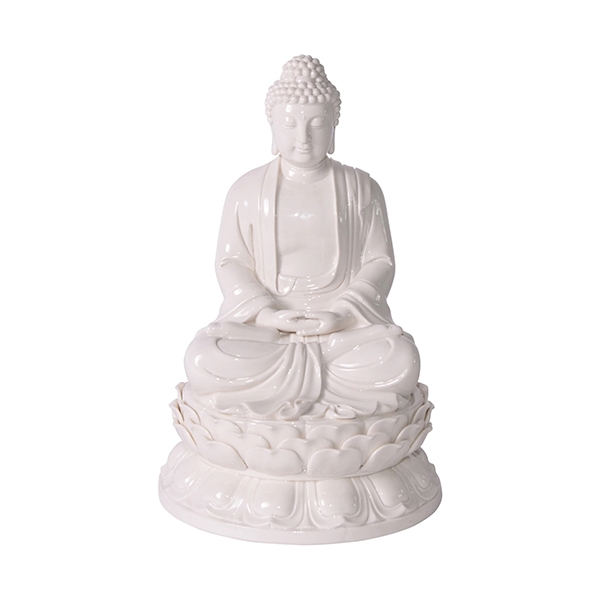 White Porcelain Mediating Buddha Statue