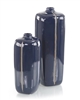 Sapphire Blue with Grey Porcelain Vases (Large)