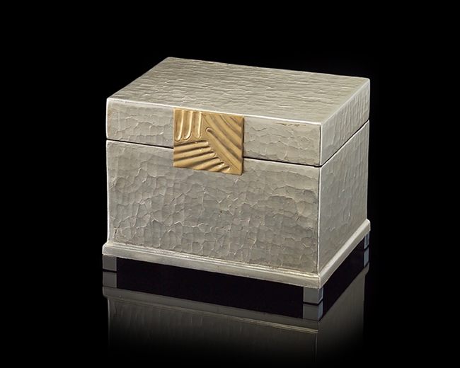 Silver Leaf and Brass Box Small