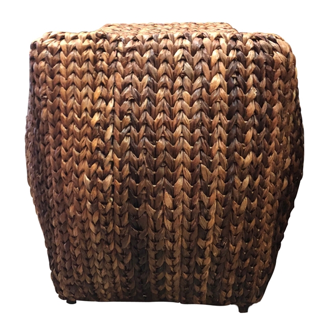 Rattan Wrapped Storage Stool