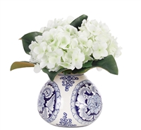 â€‹Hydrangea, White, Ceramic Vase