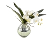 Green Mercury Vase Orchids