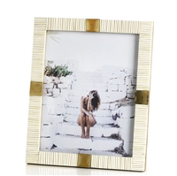 Maha Bone with Brass Trim Photo Frame - 8x10