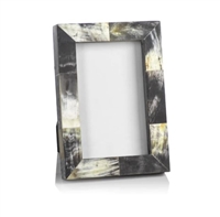 African Black Horn Inlaid Photo Frame - 4x6