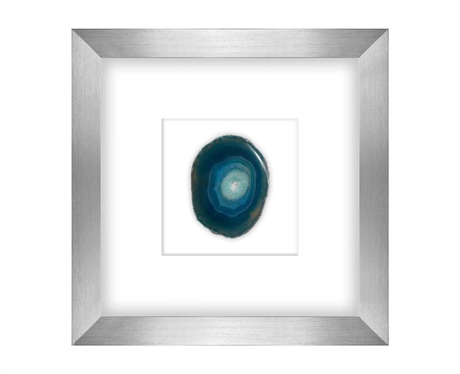 Large Agate Blue Wall Art. Framed Agate