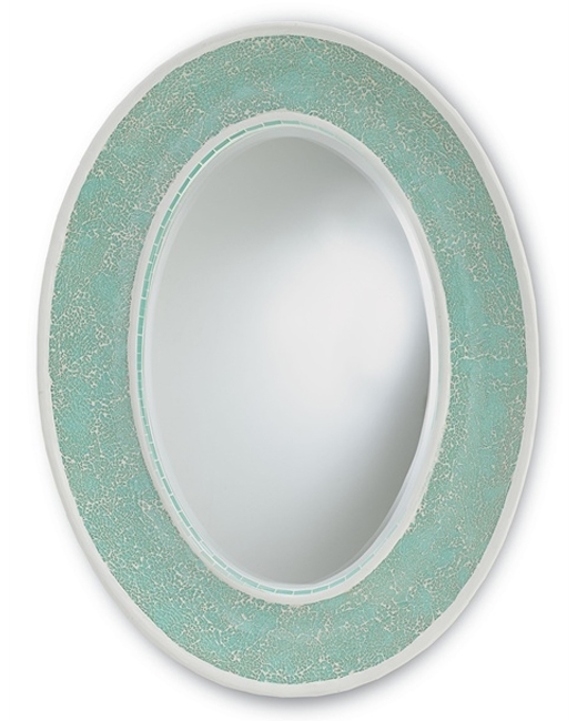 Aqua Crackle Mirror