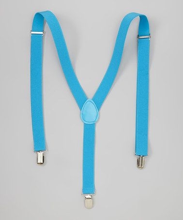 Boys Suspenders - Aqua