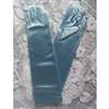 Satin Gloves - Long/Pale Blue (0-16 years)