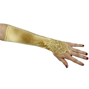 Adult Gloves - Gold/Beaded