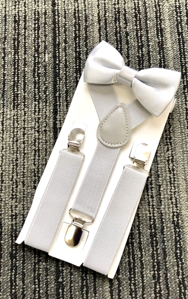 Boys Suspenders - Lt. Grey