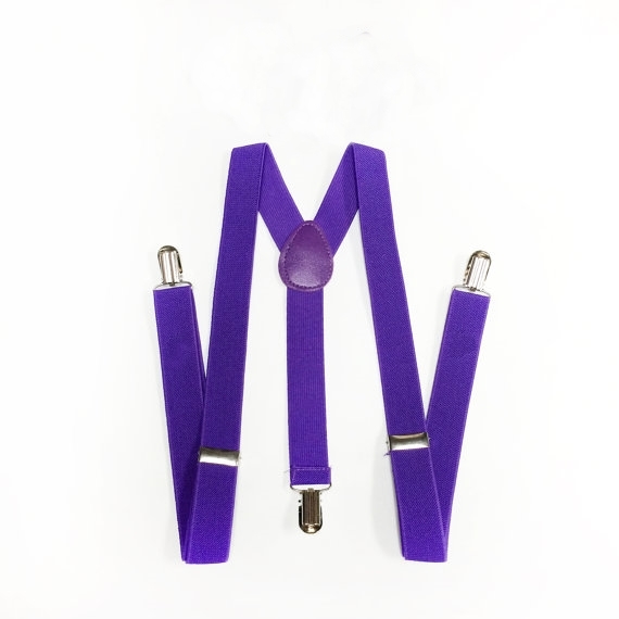 Boys Suspenders - Purple