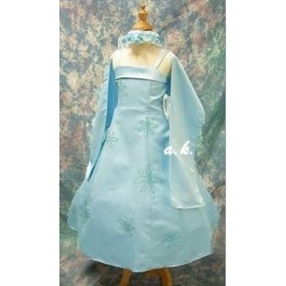 Sarah Blue Flower Girl Dress