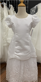 -Elizabeth Girls Dress - WHITE