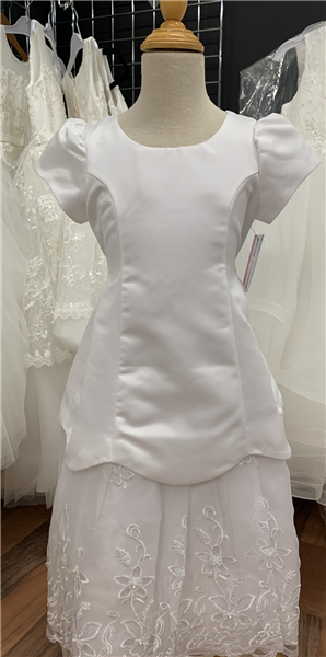 -Elizabeth Girls Dress - WHITE