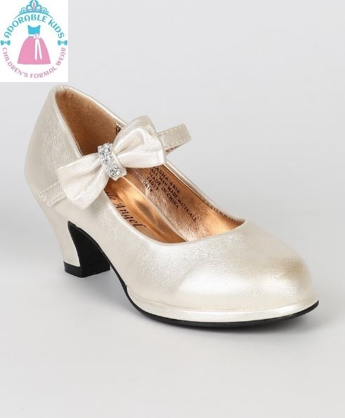 Tasha Girls Dress Shoes - IVORY