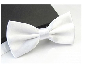 Silky Satin Bowtie - WHITE