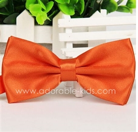 Boys Silky Satin Bowtie - ORANGE