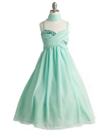 Nadia Chiffon Long Dress - MINT