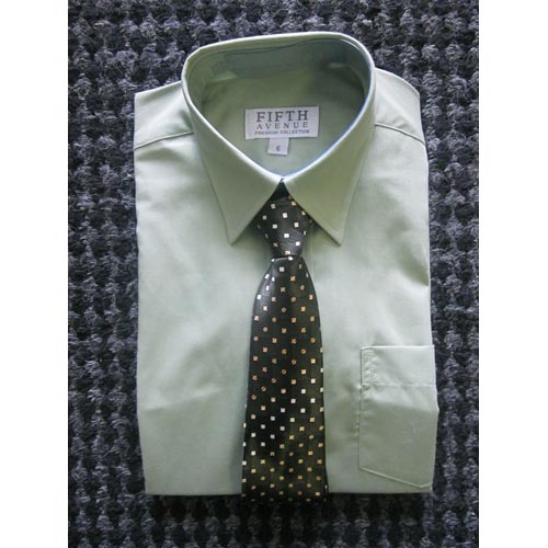 Long Sleeve Sage Green - Shirt & Tie