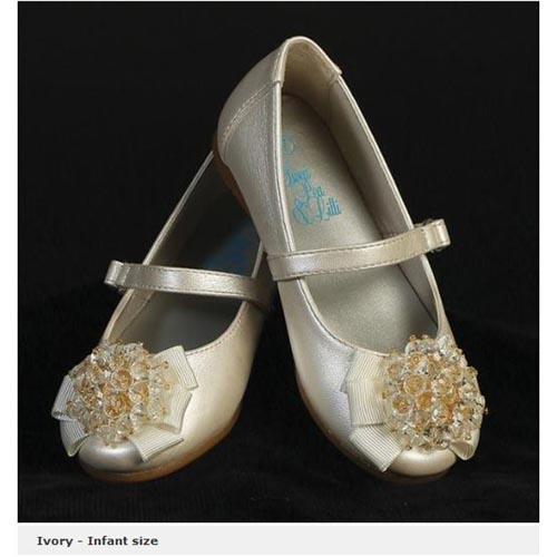 Ivory Flower Girls Dress Shoes