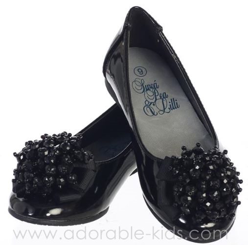 Black Patent Shoes for Girls - Anna