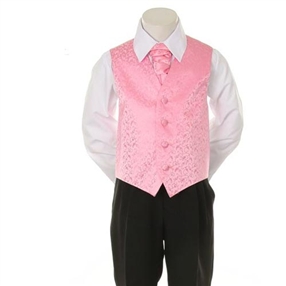 Paisley Vest & Tie - Pink