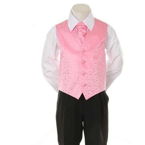 Paisley Vest & Tie - Pink
