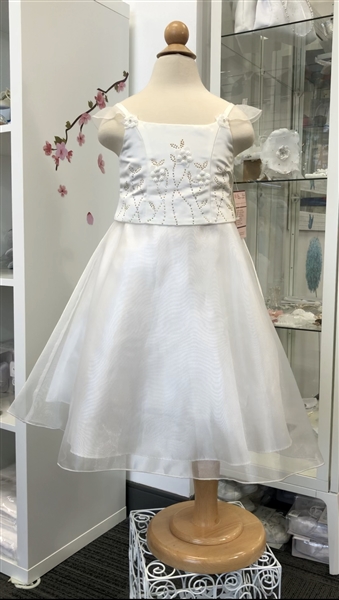 Delilah Girls Dress - IVORY: Size 2-3 Yr