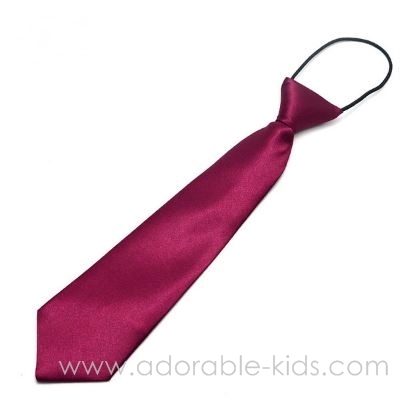 Boys Satin tie - MAGENTA