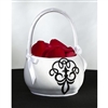 Black/White Flower Girls Basket