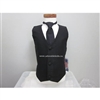 Poly-silk  Vest & Necktie Set - black