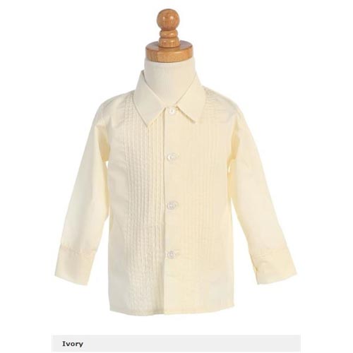 Boys Tuxedo Shirt - Ivory