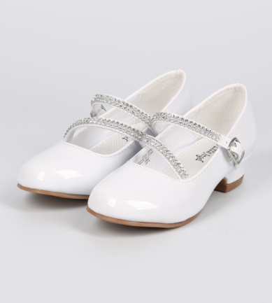 Daisy Girls Dress Shoes - WHITE