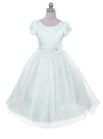 Melinda Satin & Organza Dress - IVORY