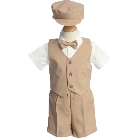 Steven Khaki Boys Short Tuxedo