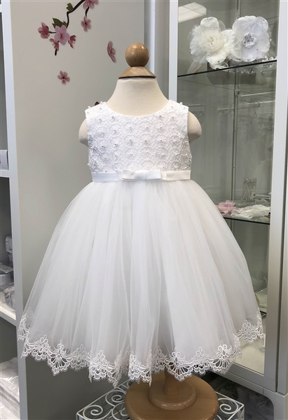Nancy Baby Dress: OFF WHITE