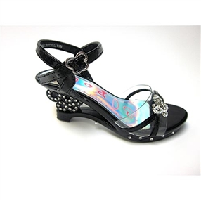 Girls Black Sandals