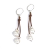 Wendy Mignot Cherries Freshwater White Pearls With Petite Blush Pearl Top Earrings