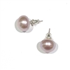 photo of Wendy Mignot Margot Button Pearl Stud Earrings 11-12mm Lavender