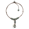 photo of Wendy Mignot Watercolor Tahitian Pearl and Leather Necklace