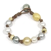 photo of Wendy Mignot Golden Gypsy South Sea Pearl and Tahitian Pearl and Leather Bracelet 2