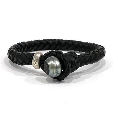 photo of Wendy Mignot Austin Tahitian Pearl and Leather Bracelet with Sterling Silver Accents 2